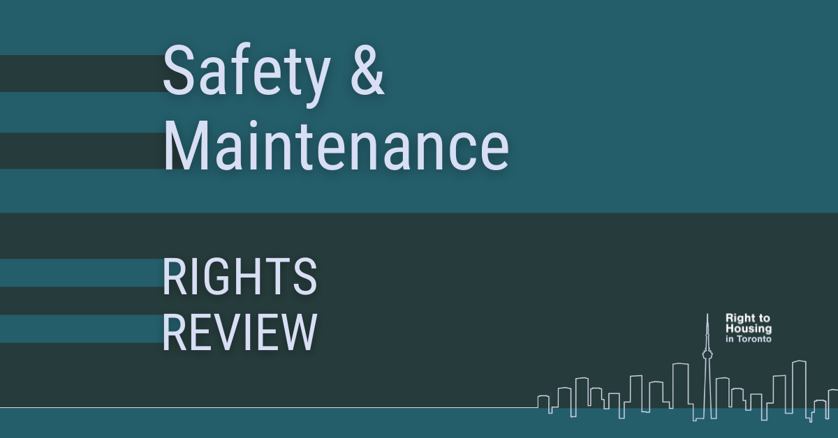 Safety and maintenance rights revie
