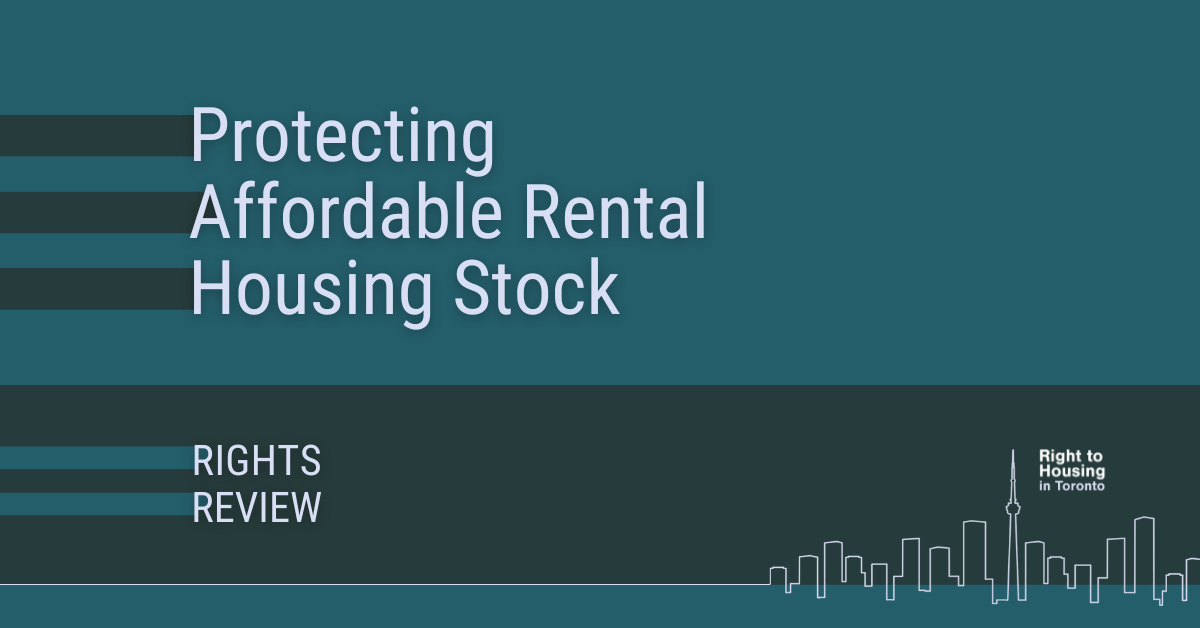 Protecting Affordable Rental Housing Stock - Rights Review